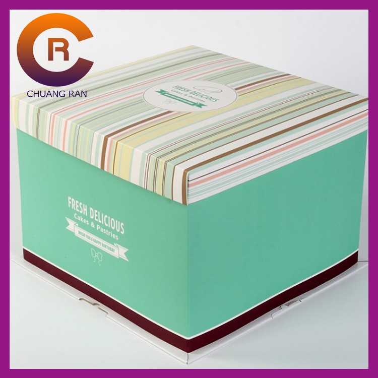 最新かわいい2015カスタムデザインハンドルの食品等級包装クラフト紙のケーキボックス-梱包箱問屋・仕入れ・卸・卸売り