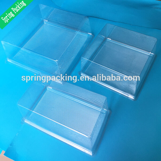 正方形の透明なプラスチックのボックスドームケーキボックスコンテナ容器を奪う-梱包箱問屋・仕入れ・卸・卸売り
