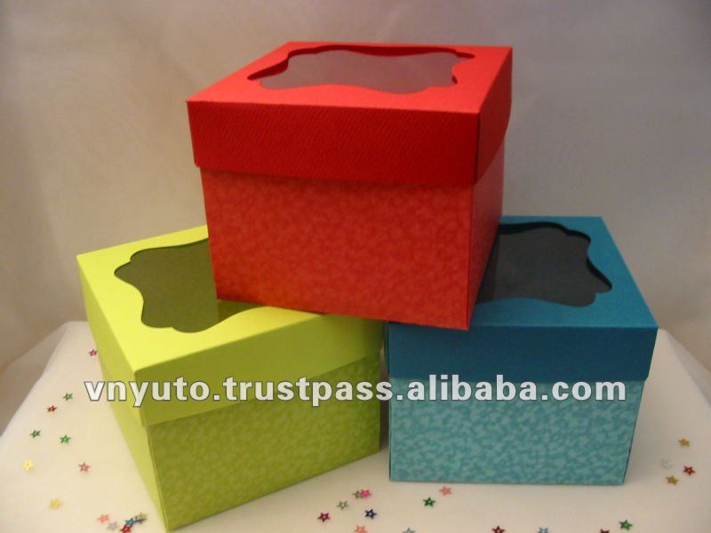 繊細な紙のケーキの箱のパッキング-梱包箱問屋・仕入れ・卸・卸売り