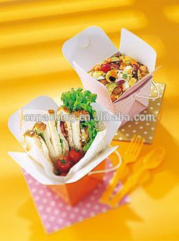 取る- 離れて昼食の紙ボックス/寿司のペーパーボックス/サラダの食品の紙包装ボックス-梱包箱問屋・仕入れ・卸・卸売り
