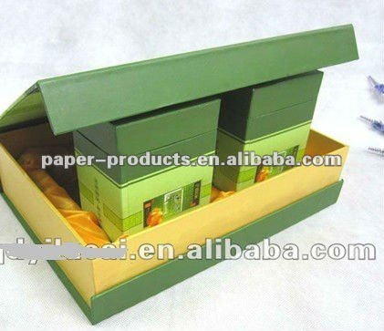 人気のある中国2014年緑茶の紙ボックスサテンのライナー-梱包箱問屋・仕入れ・卸・卸売り