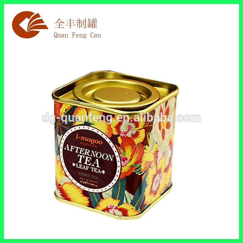 中国の行われた- 良い気密お茶のブリキの箱/正方形の茶のスズ缶/空のお茶缶ブリキ-梱包箱問屋・仕入れ・卸・卸売り