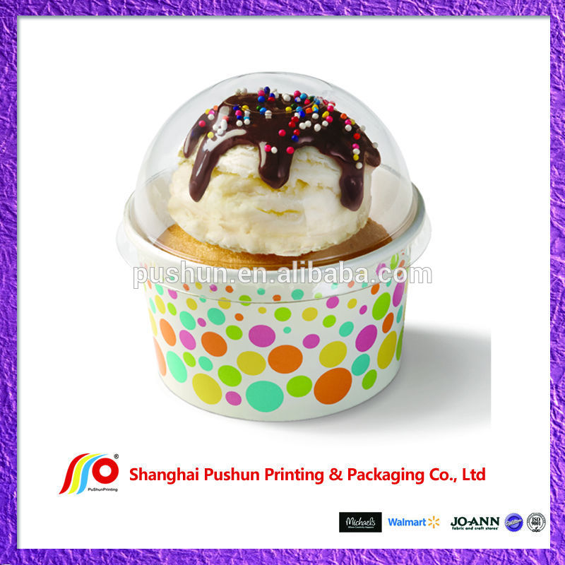 丸いカップケーキ/ふたが付いているアイスクリームのボックス-梱包箱問屋・仕入れ・卸・卸売り