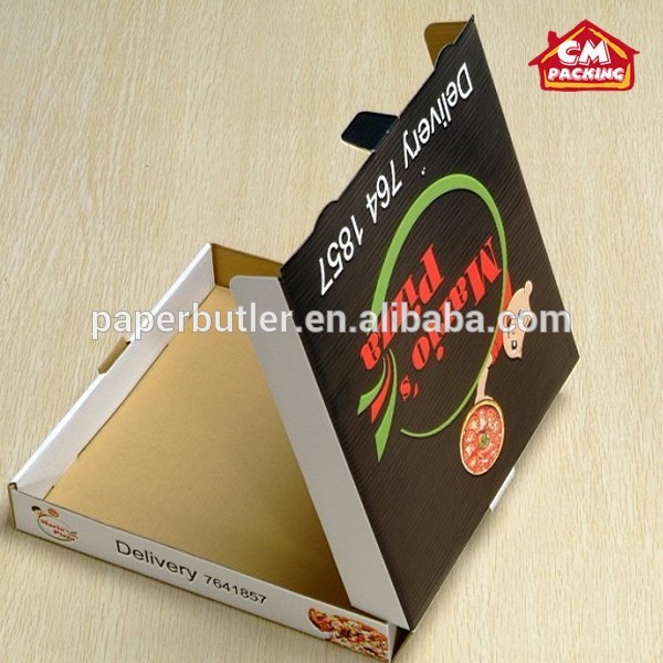 E- フルート段ボールピザボックス/中国からオフセット印刷されたピザの箱-梱包箱問屋・仕入れ・卸・卸売り