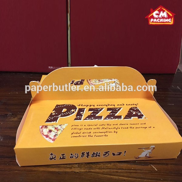 Oem2014年/カスタム印刷白/茶色の段ボールピザボックス-梱包箱問屋・仕入れ・卸・卸売り