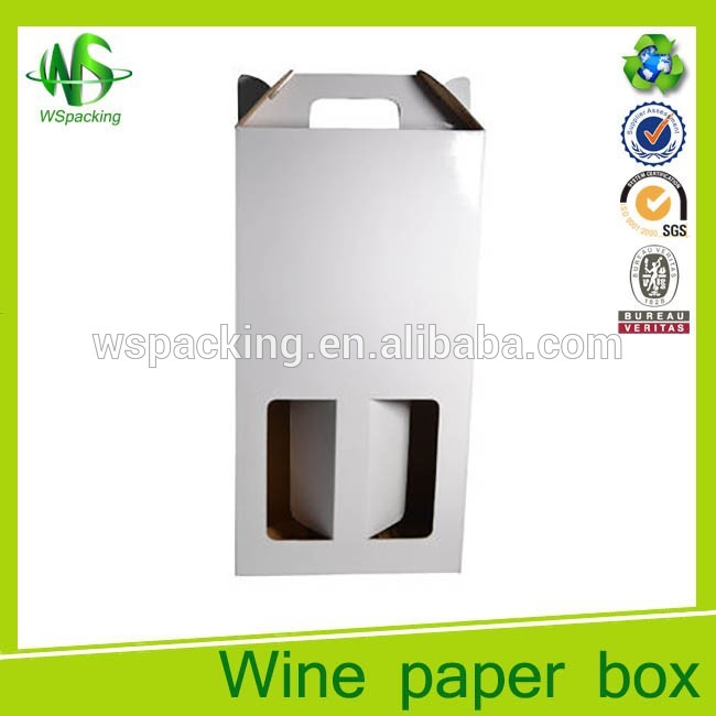 紙のダンボールカスタムデザイン用のワインボトルの箱2本のワイン-梱包箱問屋・仕入れ・卸・卸売り