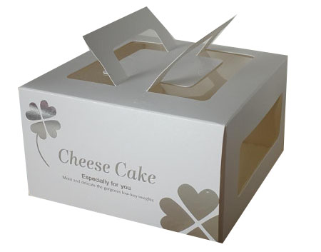 良い品質オフセット印刷されたケーキ紙箱でカットアウトウィンドウ-梱包箱問屋・仕入れ・卸・卸売り