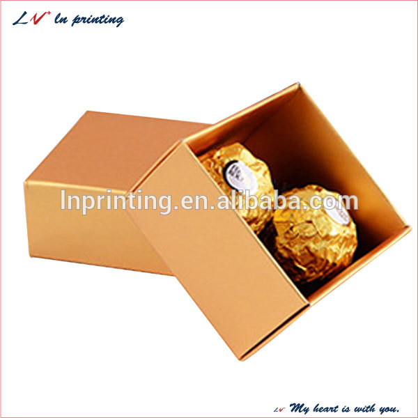 ホット販売高品質ゴールデン紙包装箱用チョコレート製上海-梱包箱問屋・仕入れ・卸・卸売り