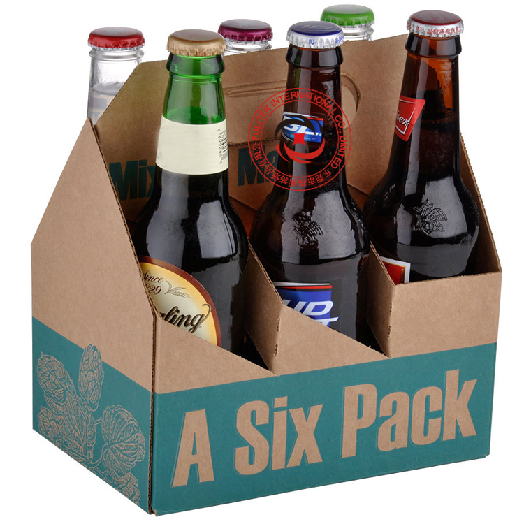 段ボール包装箱付きキャリア用クーラー6ビール-梱包箱問屋・仕入れ・卸・卸売り