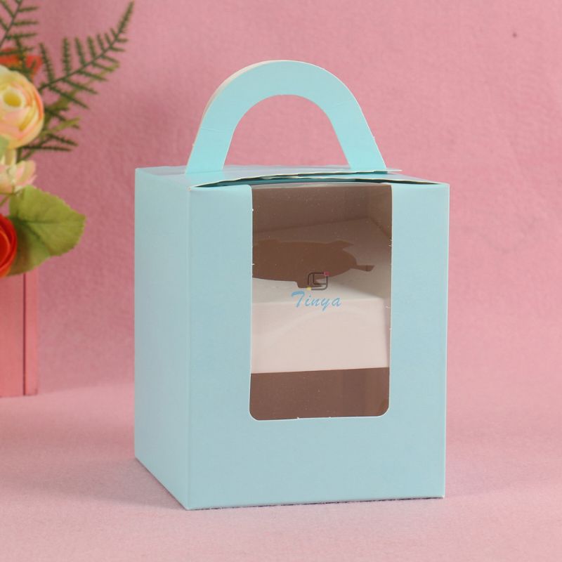 シングルカップケーキ容器卸売ハンドルのウィンドウ-梱包箱問屋・仕入れ・卸・卸売り