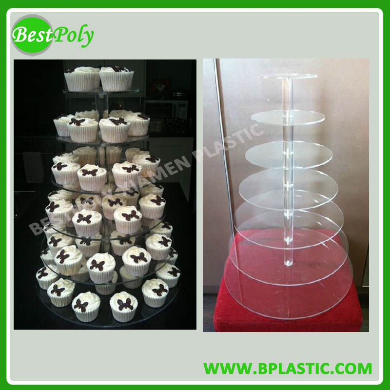 プラスチックアクリルディスプレイ塔ケーキ用アクリルディスプレイスタンド-梱包箱問屋・仕入れ・卸・卸売り