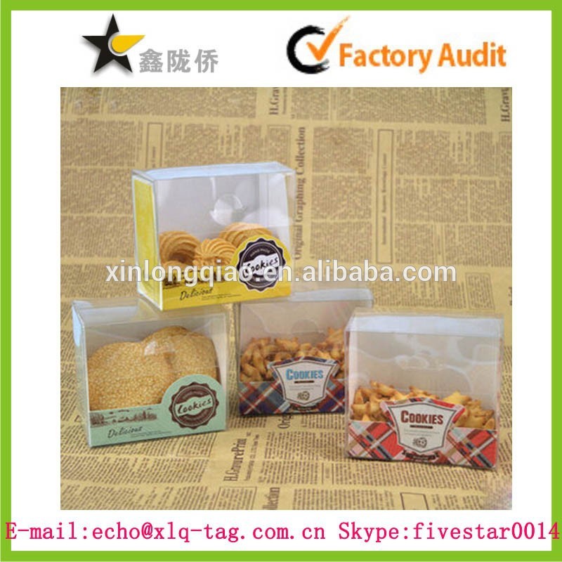 熱い販売2015透明なプラスチック製のケーキボックス、 デザートスナックボックス、 クッキーの包装箱-梱包箱問屋・仕入れ・卸・卸売り