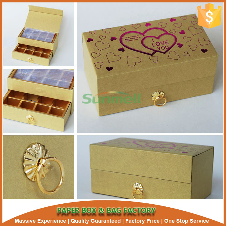 柔らかいタッチ2層のチョコレートボックス、 16パック紙の段ボールギフトボックス-梱包箱問屋・仕入れ・卸・卸売り