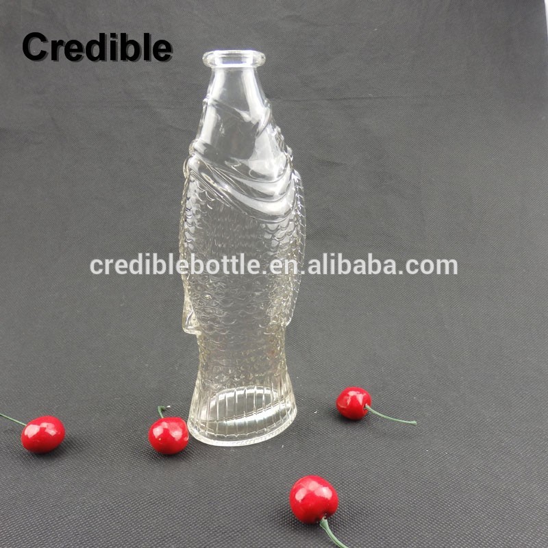 ガラスの魚魚の形形状のボトルガラス飲料卸売ボトル飲料のガラスびんは、 中国の製造元-ボトル問屋・仕入れ・卸・卸売り