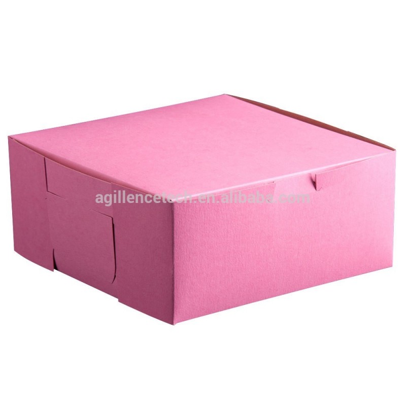 ピンクのハンドメイド2015カスタムデザインの紙のケーキ箱卸売ベーカリーボックス-梱包箱問屋・仕入れ・卸・卸売り