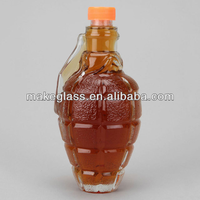 特殊ガラスのワインボトルのグレネードプラスチック製の蓋付きガラス瓶-ボトル問屋・仕入れ・卸・卸売り