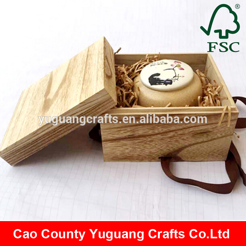燃焼色桐木材正方形中国茶収納ボックス-梱包箱問屋・仕入れ・卸・卸売り