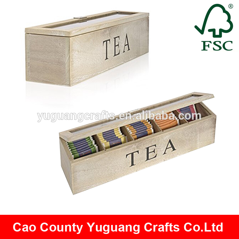 Yuguang工芸木製胸茶バッグボックスでウィンドウ-梱包箱問屋・仕入れ・卸・卸売り