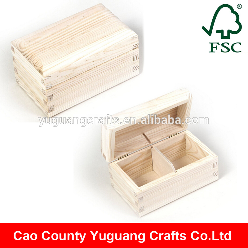 Yuguang工芸未塗装木材収納ボックス用茶-梱包箱問屋・仕入れ・卸・卸売り