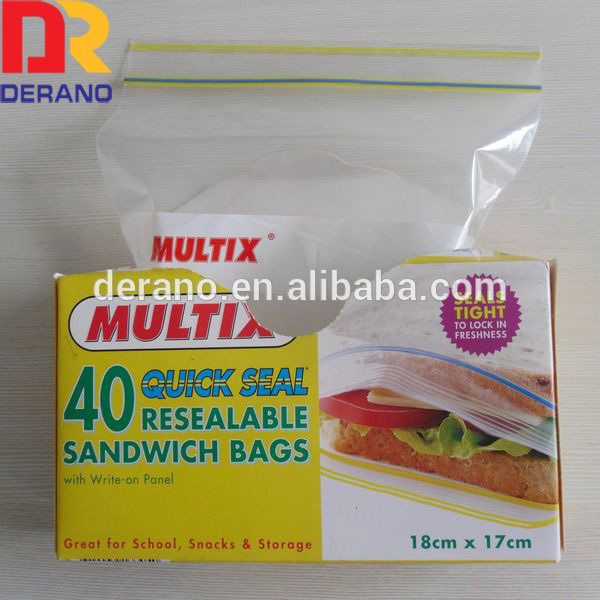 プラスチックジップロックバッグ再利用可能なジップロック袋サンドイッチジップロックバッグ-包装袋問屋・仕入れ・卸・卸売り