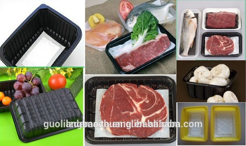 許容可能なカスタマイズされたプラスチックの新鮮な肉のトレイ吸収パッドを持つ-包装用トレー問屋・仕入れ・卸・卸売り