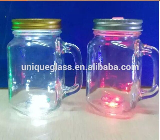 14オンス- 20ozガラス石工の瓶を持つ電球色鮮やかな光-ボトル問屋・仕入れ・卸・卸売り