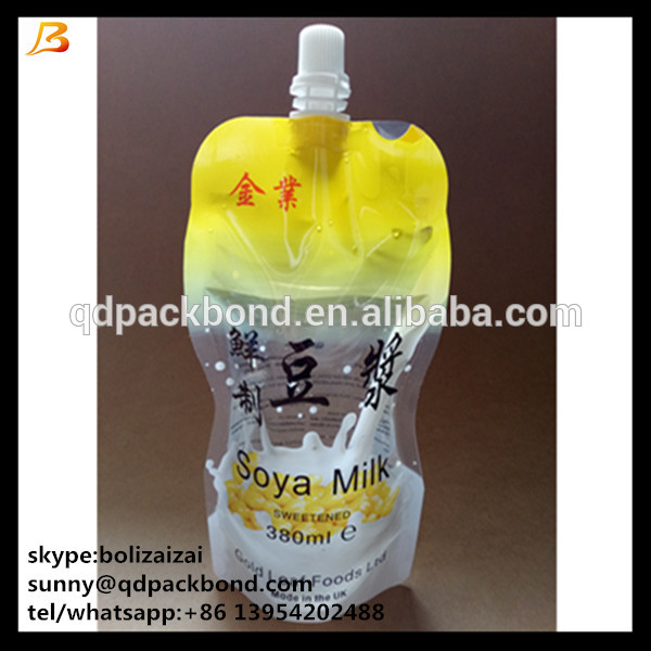 プラスチックスクリューキャップトップ液体包装プラスチックバッグ/スパウトパウチ袋-ボトル問屋・仕入れ・卸・卸売り