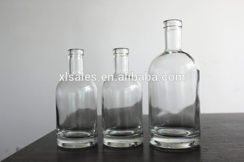 ボストン375ミリリットル750ミリリットル丸い透明なガラスの酒瓶-ボトル問屋・仕入れ・卸・卸売り