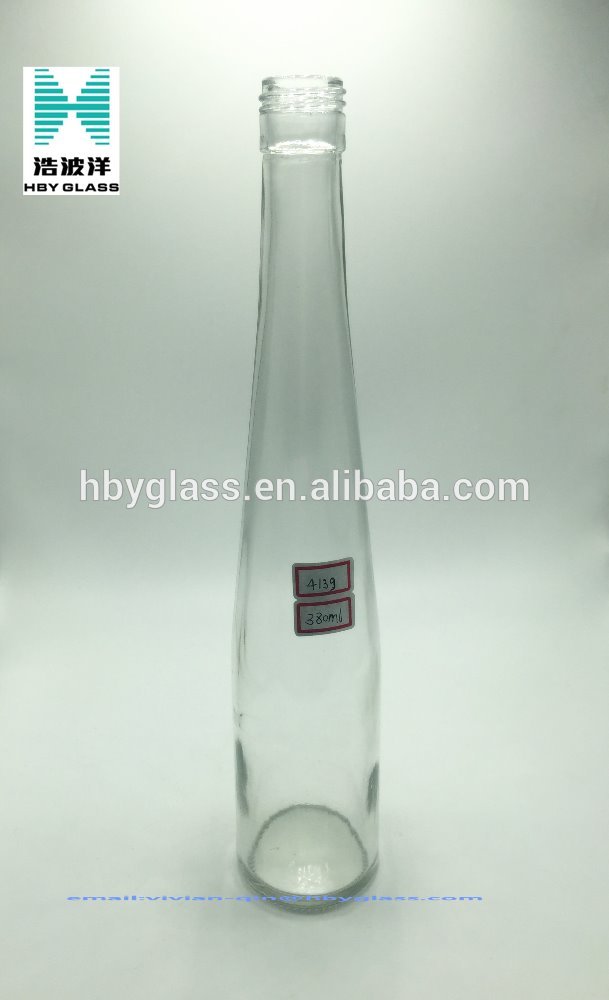高品質380ミリリットル氷のワイングラスのボトル、 リンゴ酢飲料ガラススクリューキャップ付ボトル-ボトル問屋・仕入れ・卸・卸売り