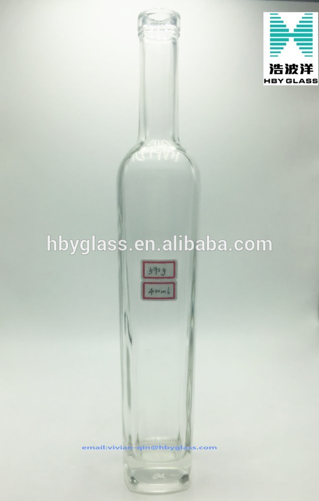 と背の高い四角い400ミリリットル透明な氷のワイングラスのボトル、 フルーツ酢のガラス瓶-ボトル問屋・仕入れ・卸・卸売り