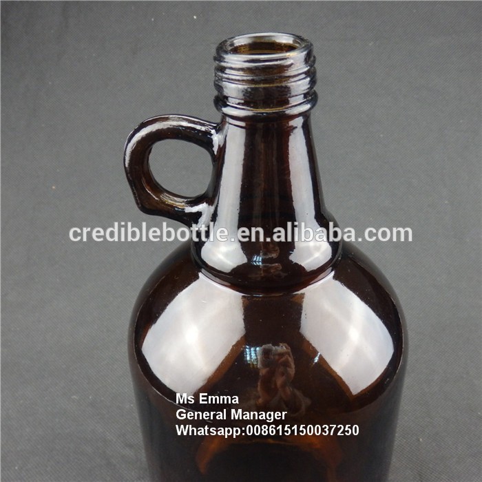 1リットル2リットル3リットル4リットルアンバーガラス瓶アンバーgrowlerボトル-ボトル問屋・仕入れ・卸・卸売り