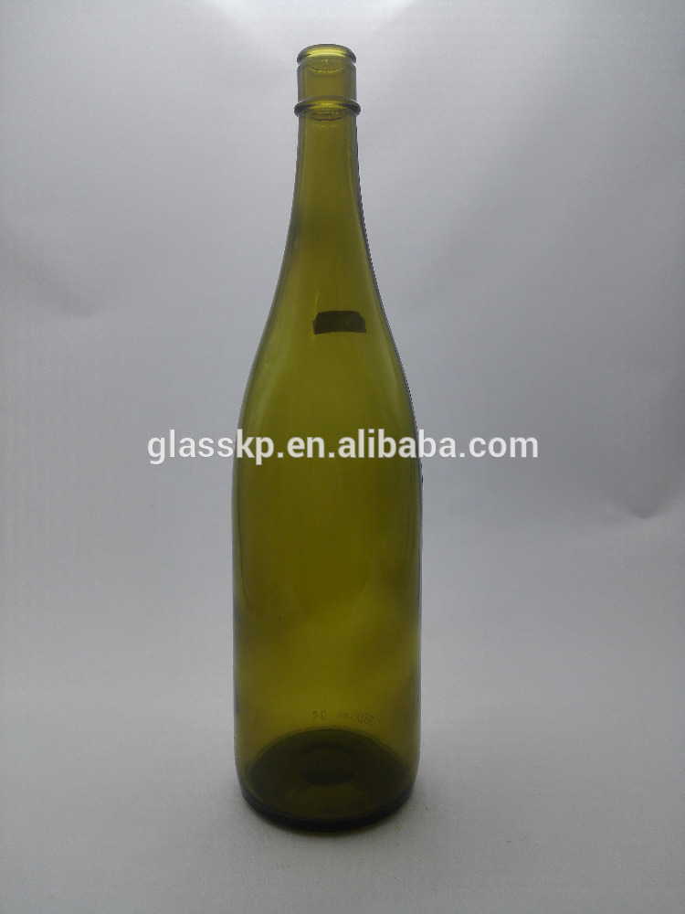 1800ミリリットル着色されたガラスボトル/空1800ミリリットルガラスボトル/1800ミリリットルアンティーク緑ガラスボトル-ボトル問屋・仕入れ・卸・卸売り