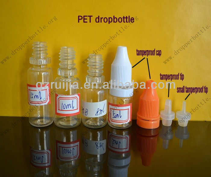 5ml、 8ミリリットル、 10ml、 空のペットの点眼15mlチップ付きボトル・不正防止キャップ白-プラスチックキャップ問屋・仕入れ・卸・卸売り