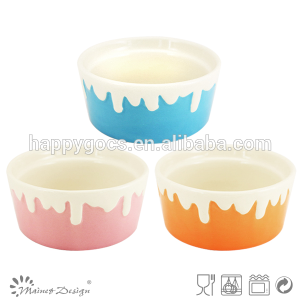 カラフルな陶器中国の製造元のアイスクリームボウル、 セラミックアイスクリームのカップ-パッケージカップ、ボーリング問屋・仕入れ・卸・卸売り