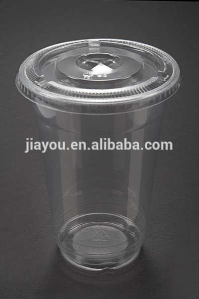 16オンスプラスチック明確なカップ付きフラットふた用アイスコーヒースムージー-パッケージカップ、ボーリング問屋・仕入れ・卸・卸売り