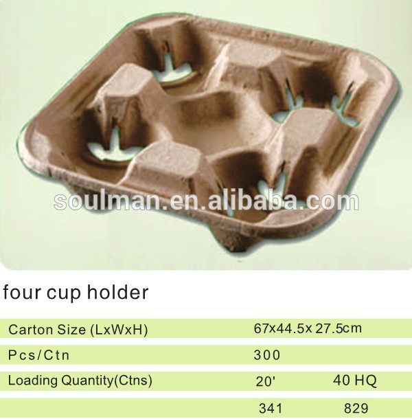 リサイクル4カップホルダーペーパーカップホルダー紙コップホルダー-パッケージカップ、ボーリング問屋・仕入れ・卸・卸売り