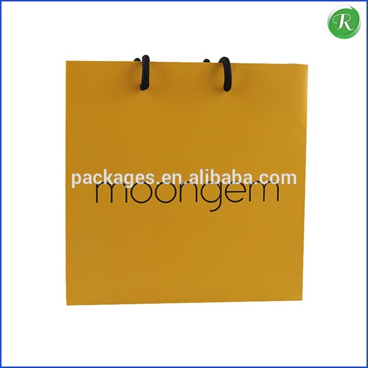 オレンジ2015製品による紙のショッピングバッグ会社のロゴがプリントされ-包装袋問屋・仕入れ・卸・卸売り