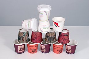 ホットドリンク用の紙コップ-パッケージカップ、ボーリング問屋・仕入れ・卸・卸売り