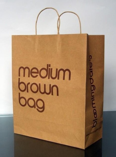 カスタム印刷されたクラフト紙バッグで綿ハンドル-包装袋問屋・仕入れ・卸・卸売り