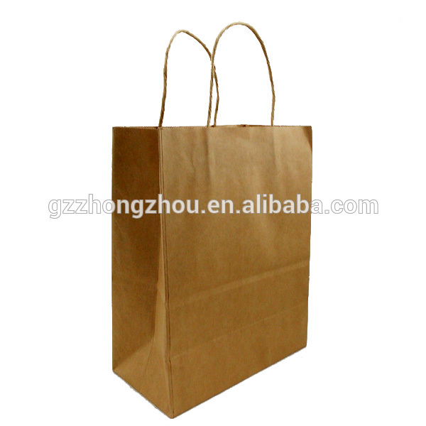 トップ品質ブラウン色クラフト紙ハンドルバッグ中国製-包装袋問屋・仕入れ・卸・卸売り