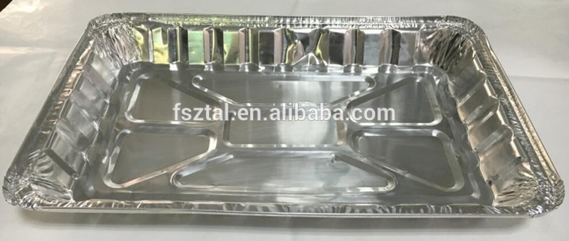 19"* 12" インチrecyclbale使い捨て長方形のサービシングアルミ箔ケータリング食品トレイ-アルミ容器問屋・仕入れ・卸・卸売り