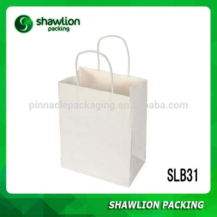 2016ホワイトカスタムデザインクラフト袋で紙ハンドル-包装袋問屋・仕入れ・卸・卸売り