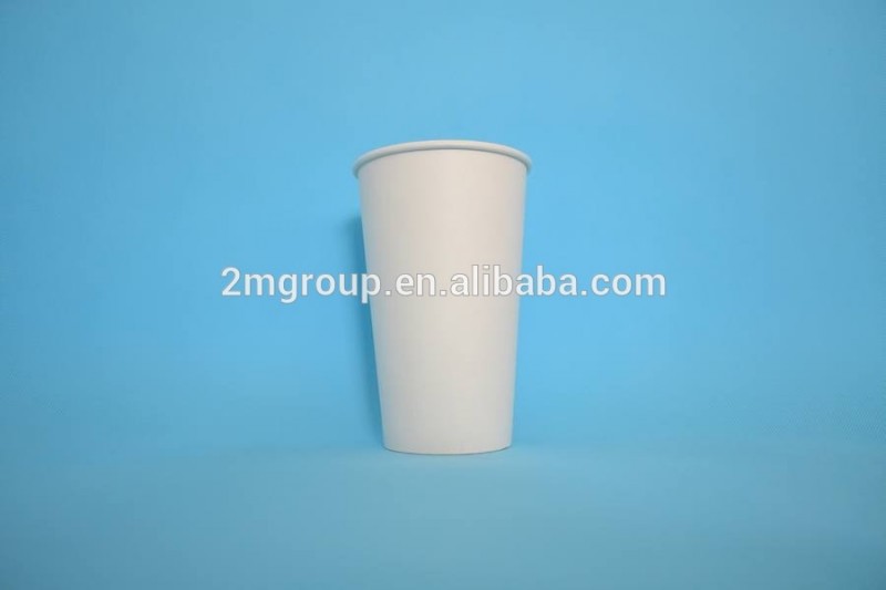 固体、 白、 純粋な色生分解性ドリンクホット水やコーヒー16oz/450ml壁の紙コップ-パッケージカップ、ボーリング問屋・仕入れ・卸・卸売り