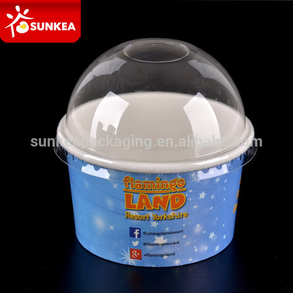 カスタム印刷された紙4オンスのアイスクリームのカップ蓋つき-パッケージカップ、ボーリング問屋・仕入れ・卸・卸売り