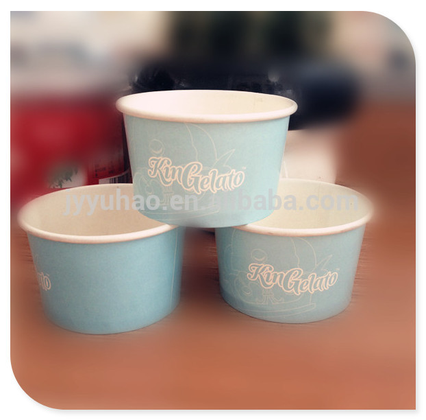 カスタムロゴ印刷されたイタリアの紙のアイスクリームのカップ-パッケージカップ、ボーリング問屋・仕入れ・卸・卸売り
