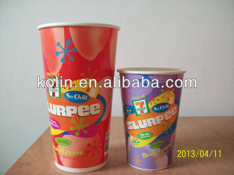 Fdaおよびeu認定6- カラー印刷冷たい飲み物の紙コップ-パッケージカップ、ボーリング問屋・仕入れ・卸・卸売り