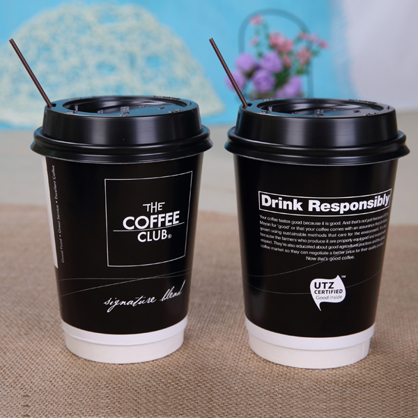 あなた自身のブランド名前の印刷された使い捨ての紙のコーヒーカップ蓋付き-パッケージカップ、ボーリング問屋・仕入れ・卸・卸売り