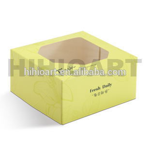 ミニダイヤモンドのケーキ透明な窓付きボックス- 新鮮な毎日( 緑)-梱包箱問屋・仕入れ・卸・卸売り