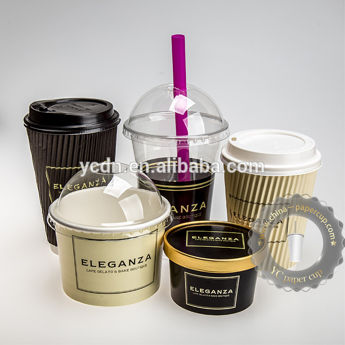 印刷されたロゴ使い捨てリップル壁の紙のコーヒーカップ-パッケージカップ、ボーリング問屋・仕入れ・卸・卸売り