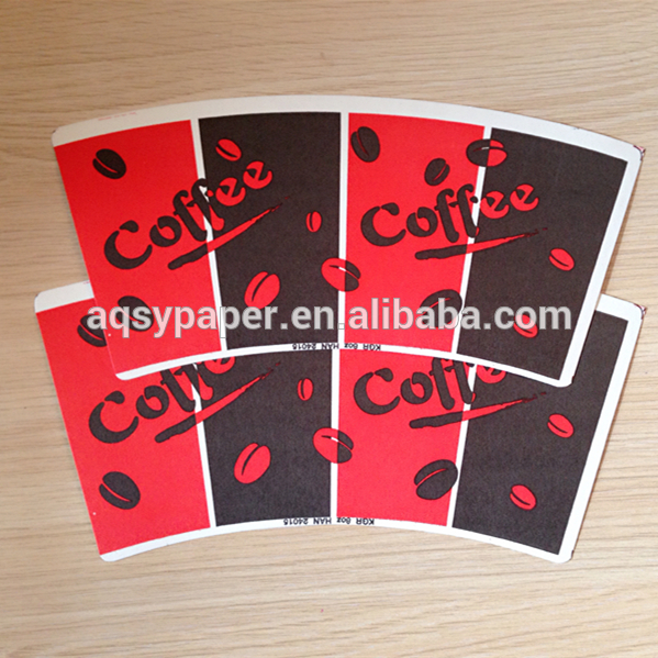 カラフルなプリント紙コーヒーカップファン/原料-専門用紙問屋・仕入れ・卸・卸売り